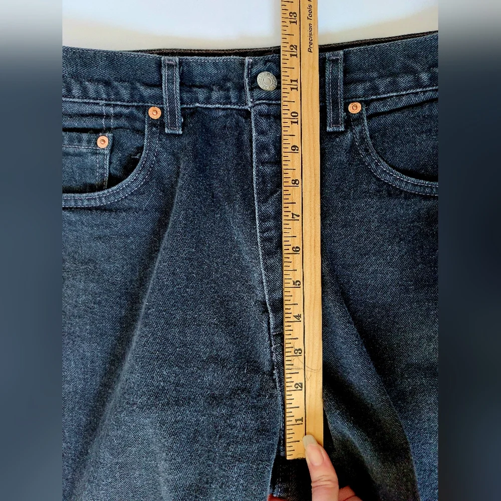 Vintage Black Denim Levi 550 Jeans 34x34‎ Relaxed Fit Slight Taper Leg y2k
